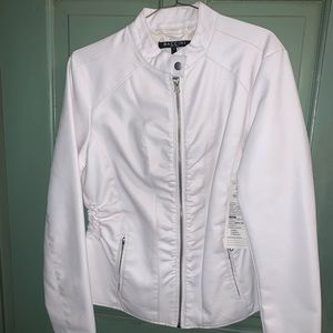 Baccini Winter White Faux Leather Jacket